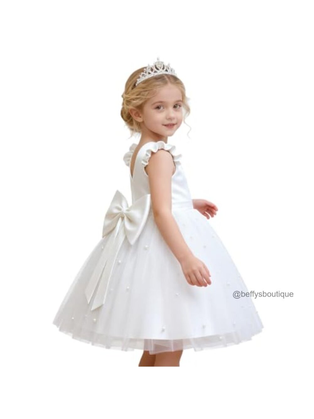 Flower Girl Princess Tulle Ball Gown Dress Party Birthday Formal